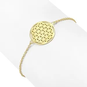Authentic Passport to Egypt Flower of Life Sacred Geometry Gold-Plated Bracelet