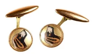 Authentic The Hounds of Loyalty Gold-Plated Gentleman Cufflinks