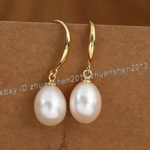 Authentic Luminous Rice Pearl Celestial Dangle Earrings