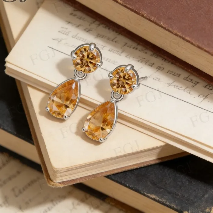 Authentic Celestial Radiance Moissanite Talisman Earrings
