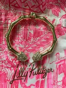 Authentic The Gilded Bamboo Sanctuary Bangle