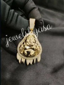 Authentic The Golden Siddhartha VVS Moissanite Illuminated Pendant