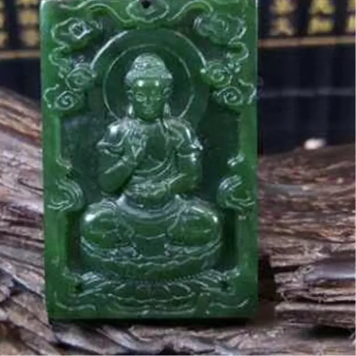 Authentic Celestial Guardian: The Amitabha Jade Amulet for the Dog and Pig
