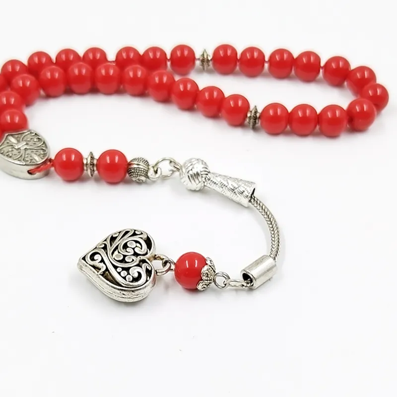 Authentic Tasbih Red stone 33 45 66 99 prayer beads misbaha Women jewelry muslim bracelet arabic islamic accessoires