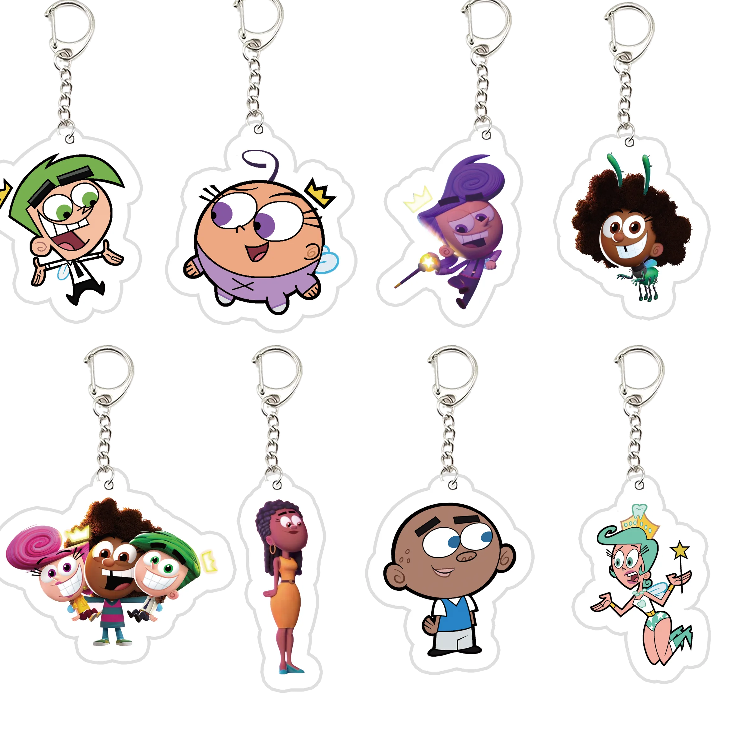 Authentic Wish‑Weaver’s Acrylic Keyring – Enchanted Fairly OddParents Talisman
