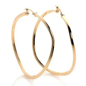 Authentic Celestial Waves: Bellezza Adrina Gold-Plated Hoops