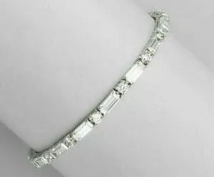 Authentic Celestial Radiance Lab-Created Tennis Bracelet in 14k White Gold Finish