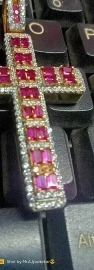 Authentic 2.20Ct Baguette Lab Created Ruby Cluster Cross Pendant 14k Yellow Gold Plated