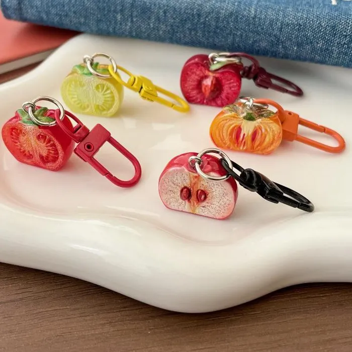 Authentic Enchanted Fruit Bag Pendant: Sweet Keychain of Radiant Energy
