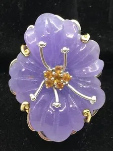 Authentic Mystical Harmony Ring: Amethyst and Citrine Unite in Golden Splendor