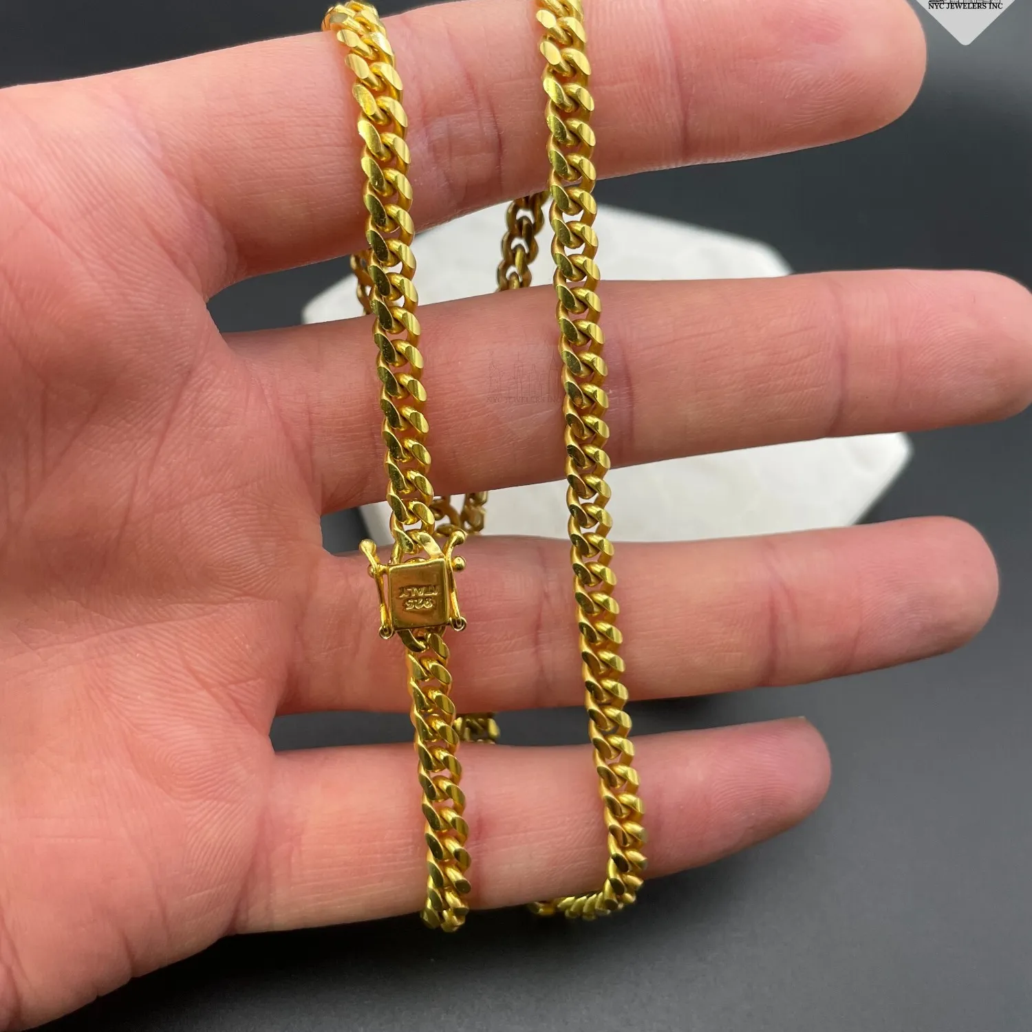 Authentic The Sovereign Solar Flow: 14K Gold-Plated Sterling Silver Cuban Conduit