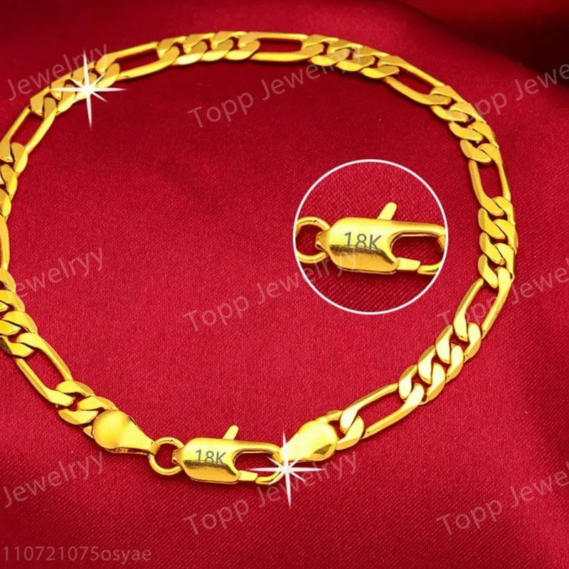 Authentic The Weaver's Rhythm: 18K Gilded Figaro Talisman