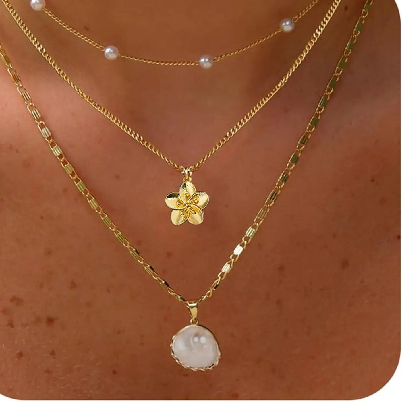 Authentic Trio of the Tides: Seashell and Pearl Talisman Set