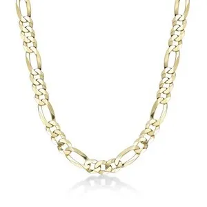 Authentic The Gilded Path of Harmony: 10MM Flat Figaro Chain in 925 Sterling Silver