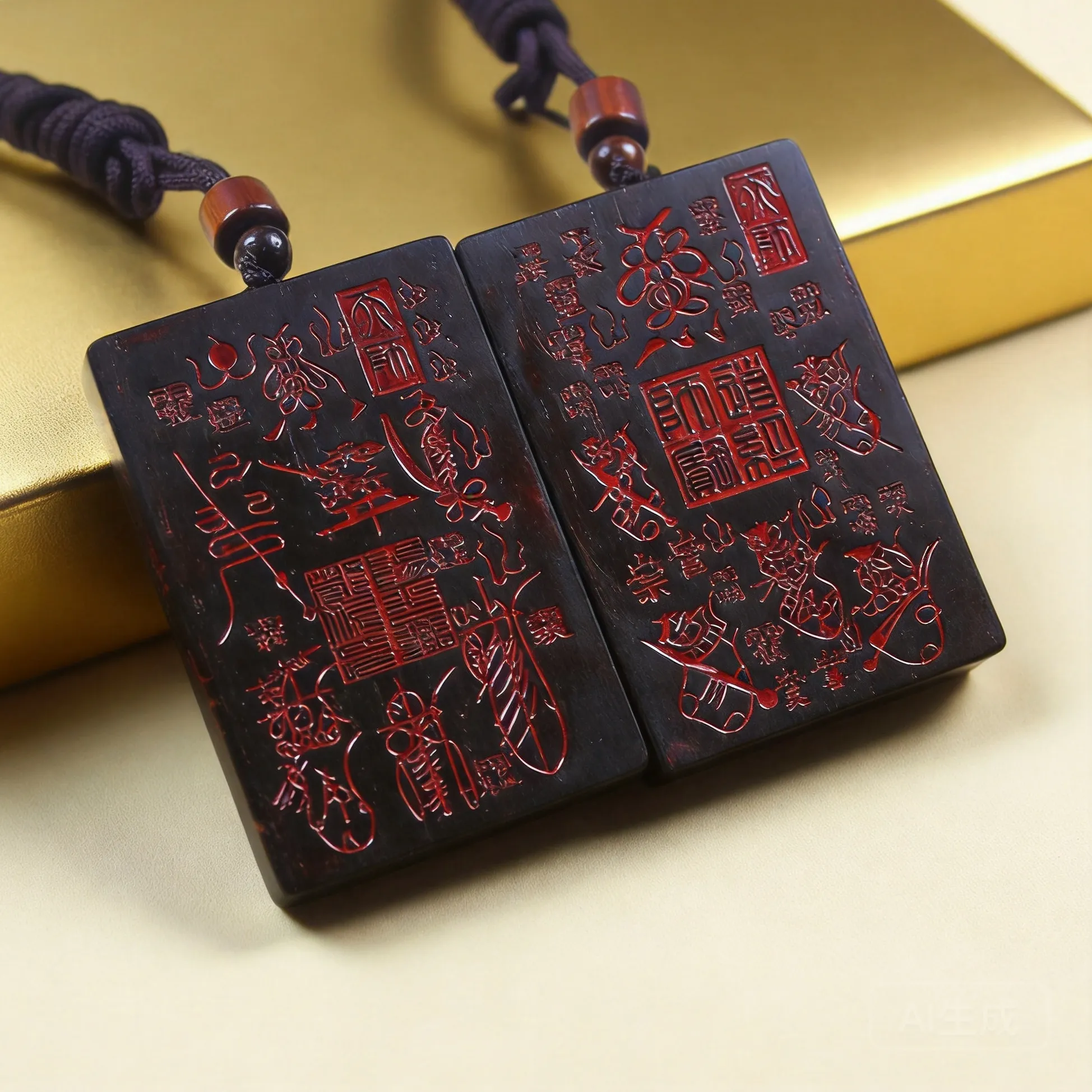Authentic Five Thunder Gods' Blessing: Enchanted Jujube Wood Amulet