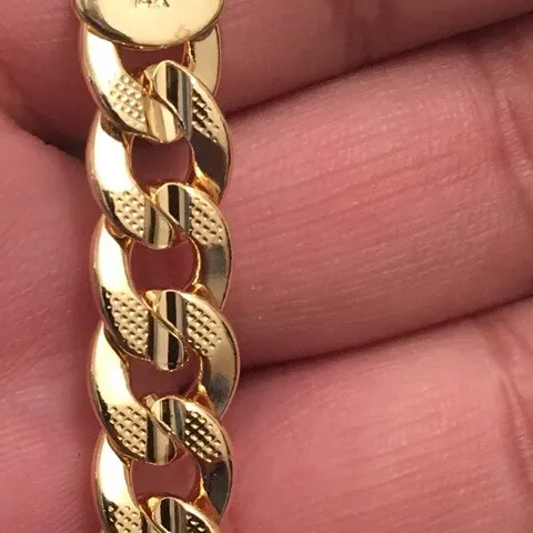 Authentic Chains of Inner Strength: 20" 14K Stamped Gold Plated Cuban Chain Necklace