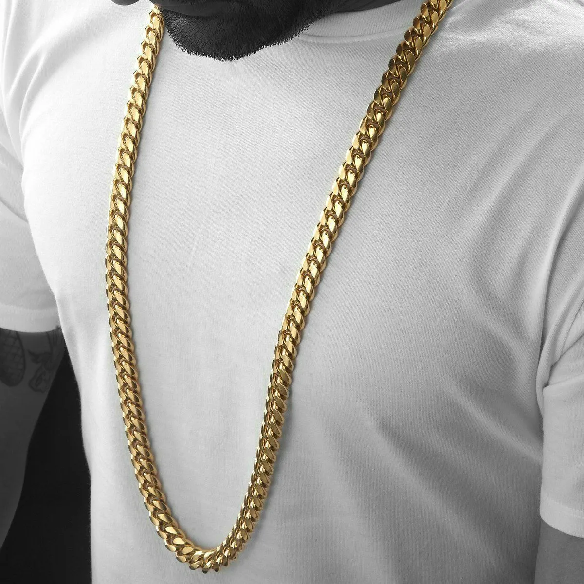 Authentic The Sovereign Radiance: Gilded Miami Cuban Link Talisman