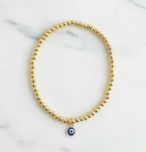 Authentic Evil Eye Protection: 14K Gold Plated Anklet