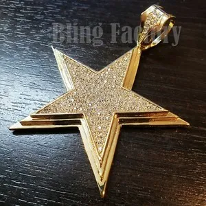 Authentic Mystical Starlight: Gold Plated Cubic Zirconia Star Charm Pendant