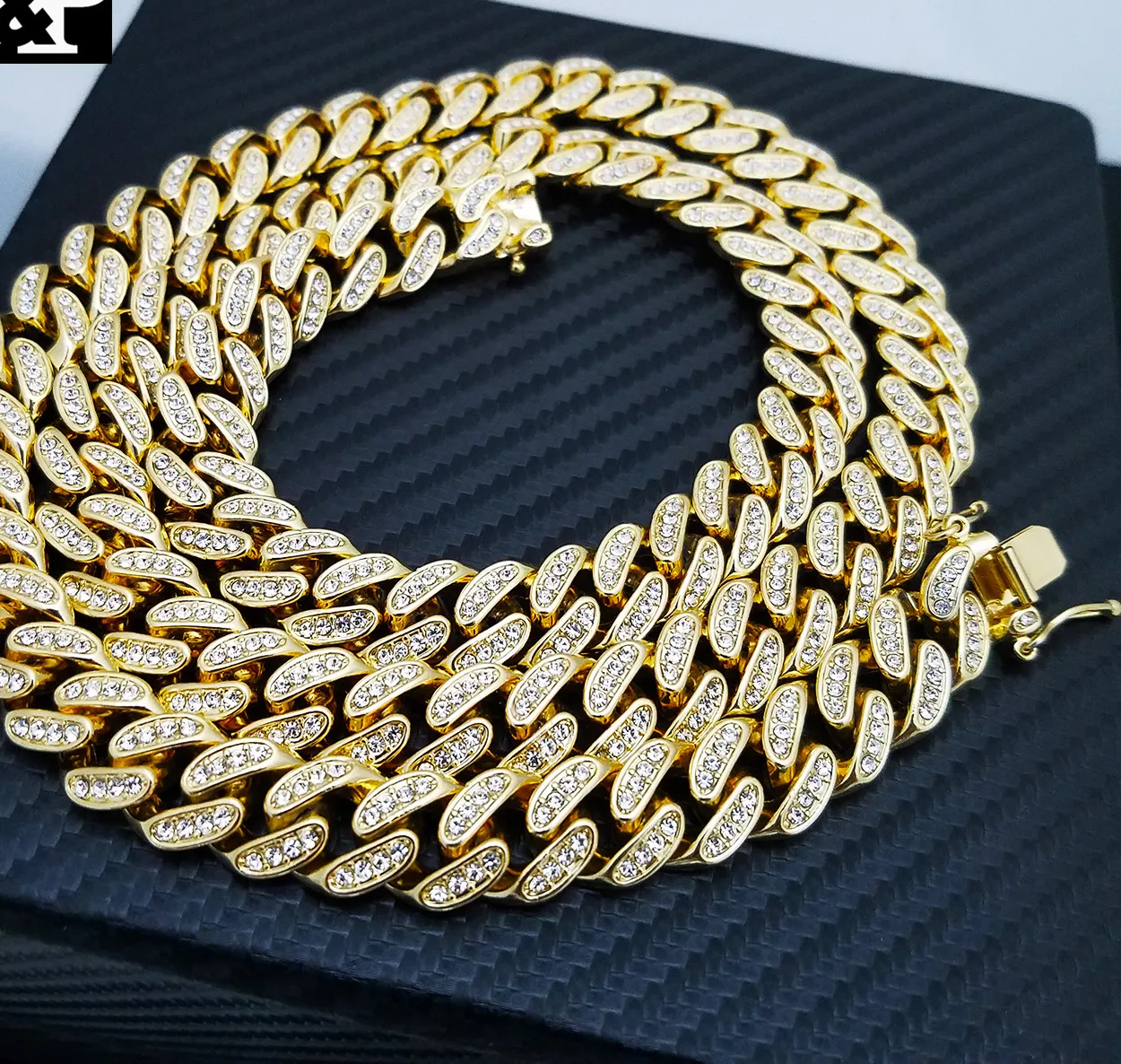 Authentic The Sovereign Rhythm - Quavo's 12mm Iced Cuban Gold Talismanic Chain