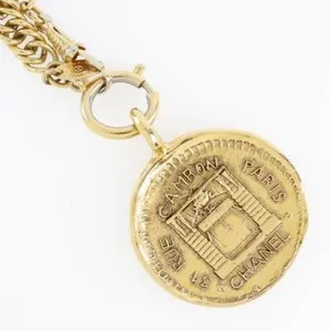 Authentic Golden Rue Cambon Charm: Enchanted Coin Necklace of Divine Grace