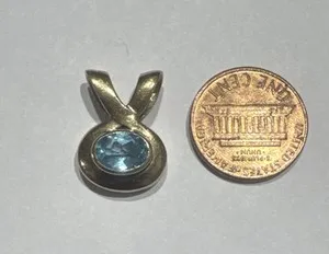 Authentic Celestial Tide Aquamarine Gold-Enchanted Amulet