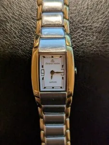 Authentic "Cristian Marine" Original Swiss Quartz Woman Watch 23K Gold Plated CM-016L