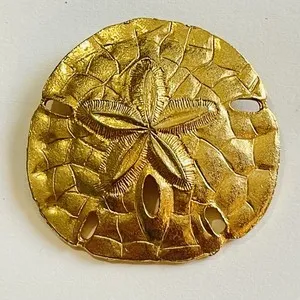 Authentic Celestial Tide: The Golden Sand Dollar Talisman