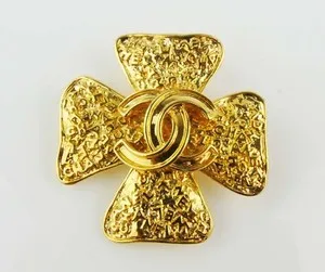 Authentic The Gilded Clover of Serendipity: A Vintage Talisman of Prosperity