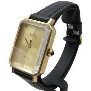 Authentic Omega De Ville Automatic Ref 551.074 Rectangular Gold Plated Four Panel Dial