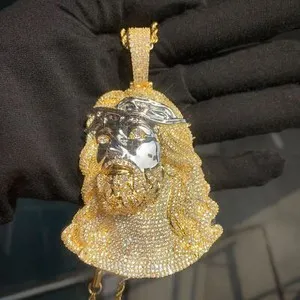 Authentic The Sacred Countenance: Radiant Gold-Plated Icon Pendant