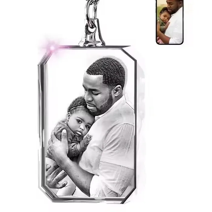 Authentic Celestial Memory Crystal Pendant – Personalized 3D Photo Amulet