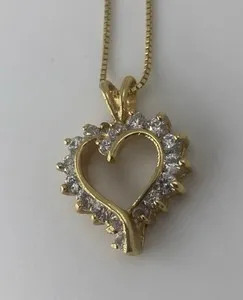 Authentic Heartbeat of Love: Gold Plated Sterling Silver Heart Pendant