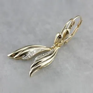 Authentic Radiant Solar Bloom Cubic Zirconia Drop Earrings in 18k Yellow Gold Plate