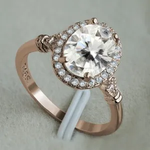 Authentic Radiant Dawn: The Rose Gold Oval Solitaire Ring