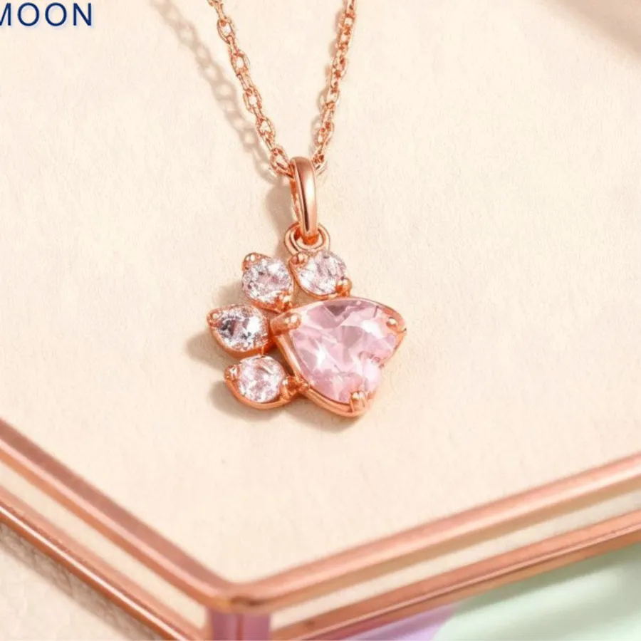 Authentic Rose Quartz Heart Amulet – Rose‑Gold Plated 925 Silver Pendant