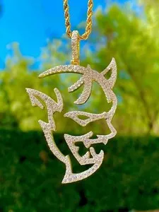 Authentic Amulet of the Infernal Pact: 14K Gold-Plated Moissanite Devil Charm Pendant