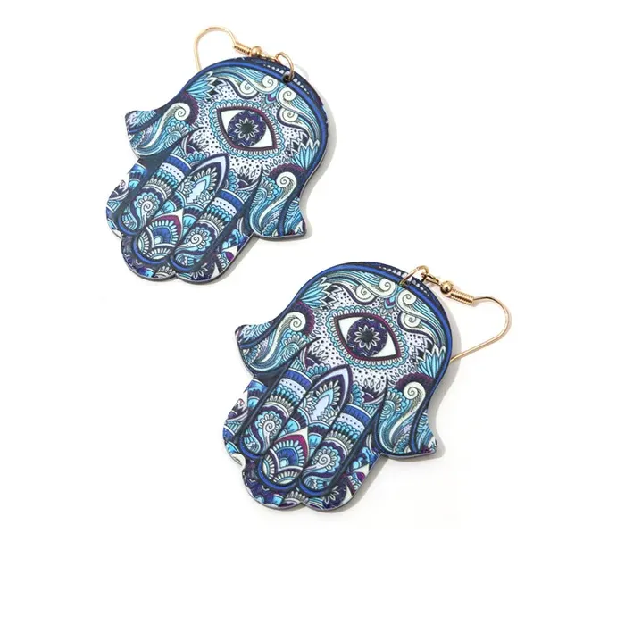 Authentic Retro Charms Design Earrings Acrylic Turkey Devil Eye Fatima Earrings for Women Strange Girls' Jewelry for Halloween Parties