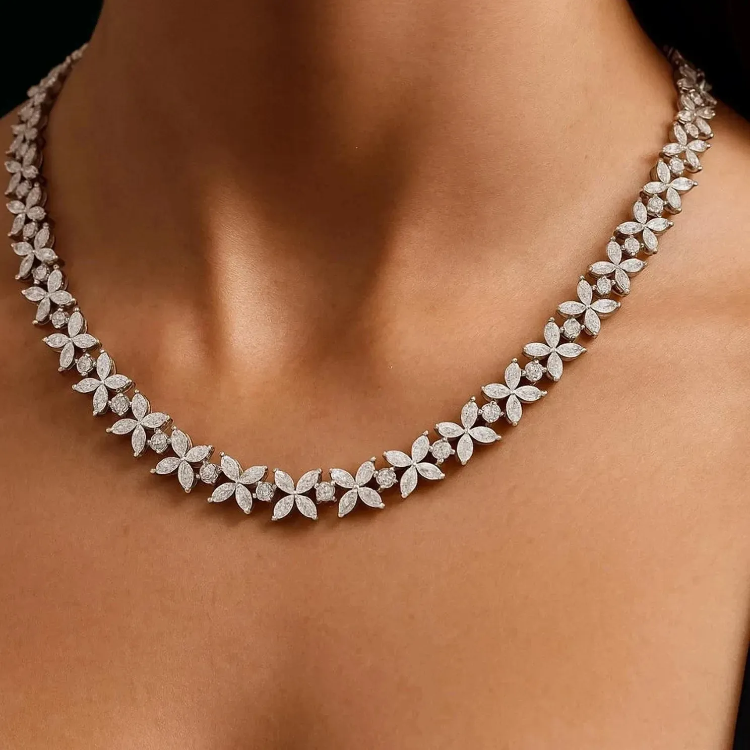 Authentic Celestial Marquise Radiance Choker
