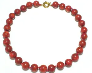 Authentic Crimson Coral Crown: 368ct Natural Red Sponge, Gold-Plated Clasp
