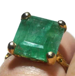 Authentic The Verdant Heart: Brazilian Emerald Gold-Plated Talisman