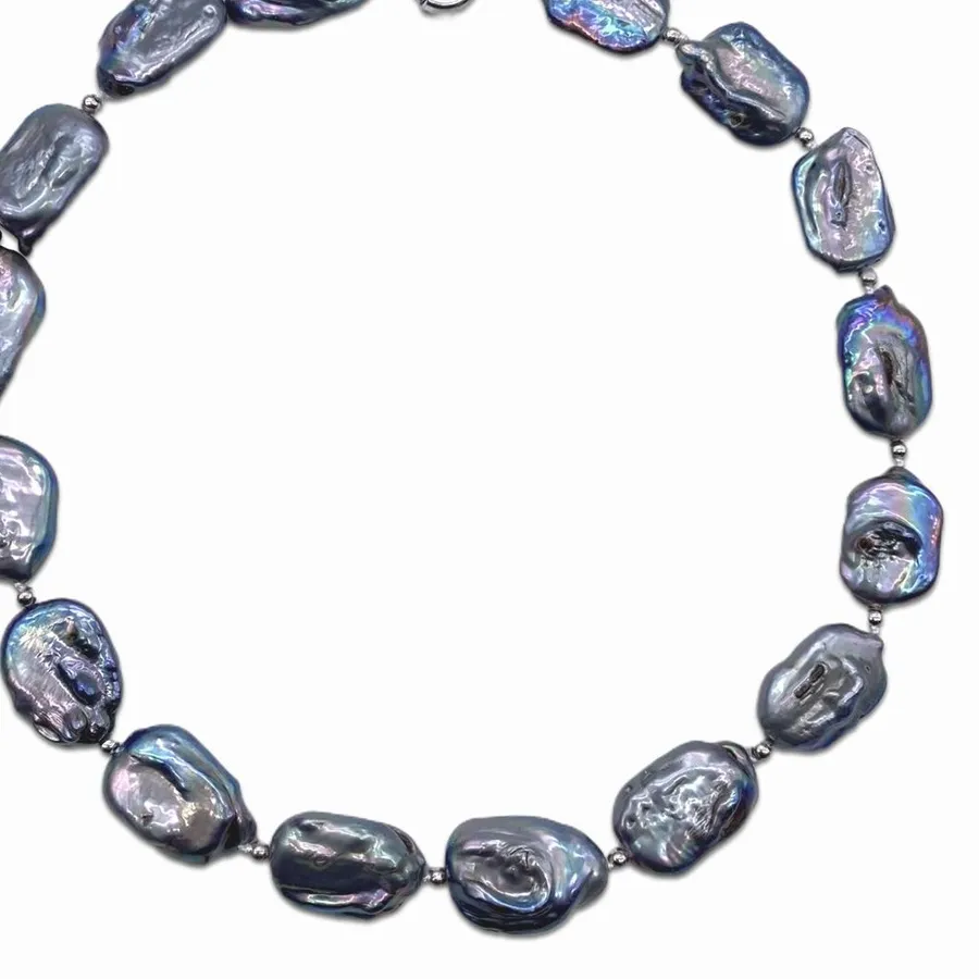 Authentic The Abyssal Peacock: Irregular Midnight Pearl Talisman