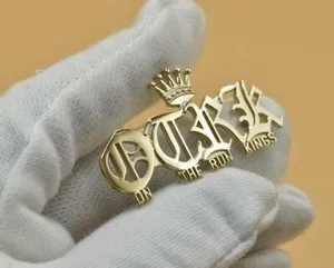 Authentic Celestial Roman Glyph Amulet – 14k Gold‑Plated Silver Pendant