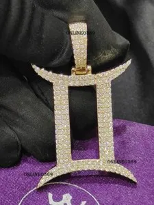 Authentic The Chronos Sol Epoch Pendant: 2ct Moissanite Roman Numeral Talisman in Solar Gold