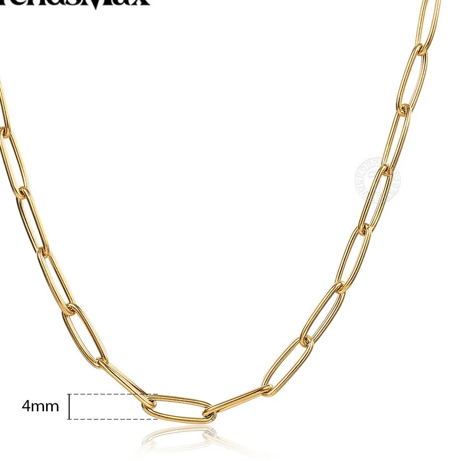 Authentic Celestial Spiral Gold‑Plated Paperclip Chain Choker – 16/18/20