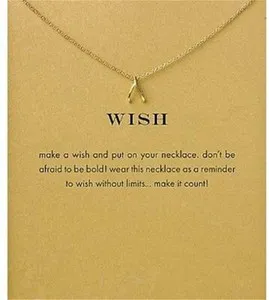 Authentic Necklace with Message Card Gold Plated Pendant Choker Jewelry