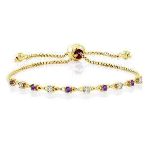 Authentic Eternal Flow Talisman: 18K Gold Plated Silver Infinity Gemstone & Diamond Pendant