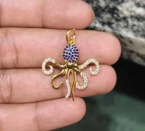 Authentic The Celestial Cephalopod: Sapphire and Moissanite Ocean Guardian