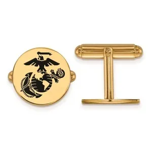 Authentic Celestial 14K Gold‑Plated Marine Spirit Disc Cuff Links