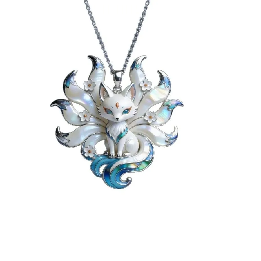 Authentic The Celestial Kitsune: Iridescent Nine-Tailed Fox Talisman